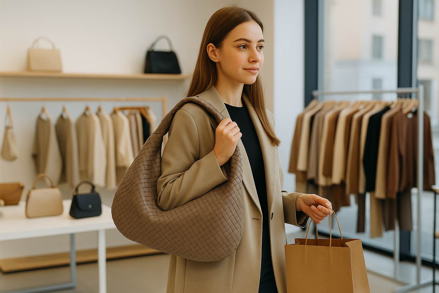 Den bløde flettede taske, der overtager feedet